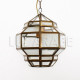 Lampe suspension Grenadian de verre coloré et transparent