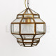 Lampe suspension Grenadian de verre coloré et transparent