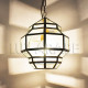 Lampe suspension Grenadian de verre coloré et transparent