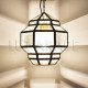 Lampe suspension Grenadian de verre coloré et transparent