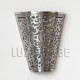 Aplique de aluminio poligonal, calado y grabado con tallos y hojas