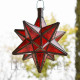 Pequeña lámpara estrella de cristal rojo