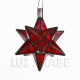 Pequeña lámpara estrella de cristal rojo