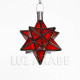 Pequeña lámpara estrella de cristal rojo