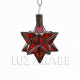 Pequeña lámpara estrella de cristal rojo