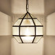 Lampe suspension Grenadian de verre coloré et transparent