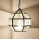 Lampe suspension Grenadian de verre coloré et transparent