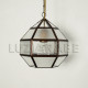 Lampe suspension Grenadian de verre coloré et transparent