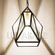 Lampe suspension Grenadian de verre coloré et transparent