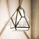 Lampe suspension Grenadian de verre coloré et transparent