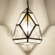 Lampe suspension Grenadian de verre coloré et transparent