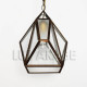 Lampe suspension Grenadian de verre coloré et transparent