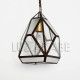 Lampe suspension Grenadian de verre coloré et transparent
