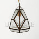 Lampe suspension Grenadian de verre coloré et transparent