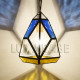 Lampe suspension Grenadian de verre coloré et transparent