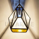 Lampe suspension Grenadian de verre coloré et transparent