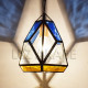 Lampe suspension Grenadian de verre coloré et transparent