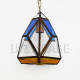 Lampe suspension Grenadian de verre coloré et transparent