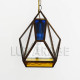 Lampe suspension Grenadian de verre coloré et transparent