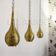 Lampara marroquí de latón forma gota