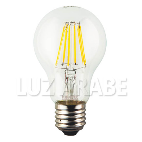 Bombilla Estandar E27 Led de filamento 6W 230V 2700K