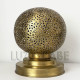 Lampe à poser marocain forme d'oeuf d'or en cuivre ajouré