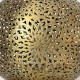 Lampe à poser marocain forme d'oeuf d'or en cuivre ajouré