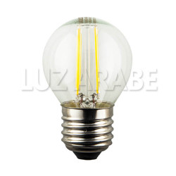 Bombilla Esferica Led de filamento E27, 4W luz cálida