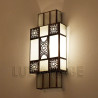 Gran Aplique de pared Geométrico con Calados Árabes y cristal blanco
