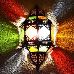 Aplique andalusí de cristal y forja calada