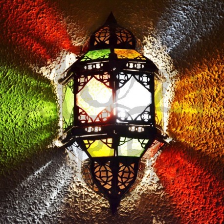 Aplique andalusí de cristal y forja calada