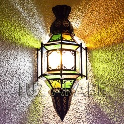Aplique andalusí de cristal y forja calada