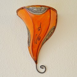 Aplique orquídea de piel pintado