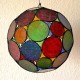 Lampe forme de sphère de verre coloré