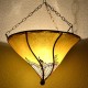 Lilie von der Decke Licht Schatten von Henna bemalte Leder