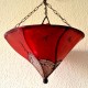 Lilie von der Decke Licht Schatten von Henna bemalte Leder