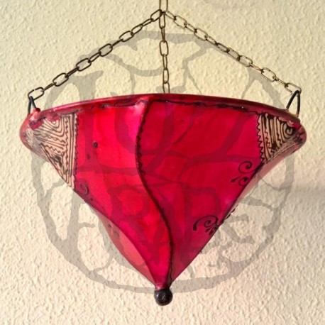 Lilie von der Decke Licht Schatten von Henna bemalte Leder