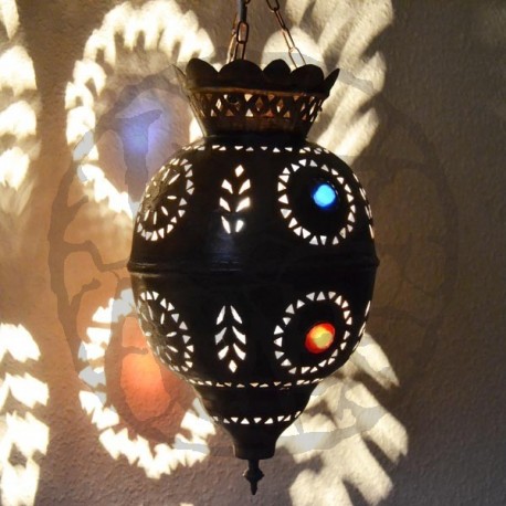 Lampe plafonnier de forme pomegranate de laiton percé