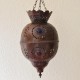 Lampe plafonnier de forme pomegranate de laiton percé