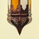 Lampara arabe octagonal de cristal bicolor