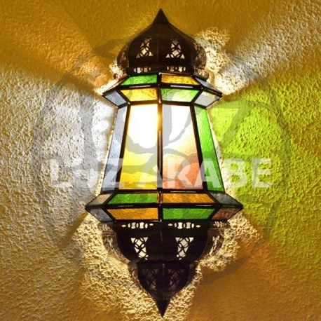 Gran aplique arabe de pared de cristal