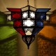 Ceiling light shade of colored glass