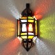 Aplique de pared andalusí de cristal con arcos y barras