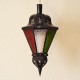 Lampe octogonale de forme gland de verre coloré