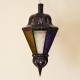 Lampe octogonale de forme gland de verre coloré