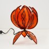 Lámpara de mesa flor de loto de piel