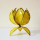 Lampe de table forme fleur de lotus de cuir peint