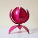 Lampe de table forme fleur de lotus de cuir peint