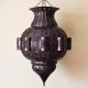 Lámpara árabe grande forma Granada de de forja bronceada
