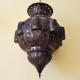 Lámpara árabe grande forma Granada de de forja bronceada